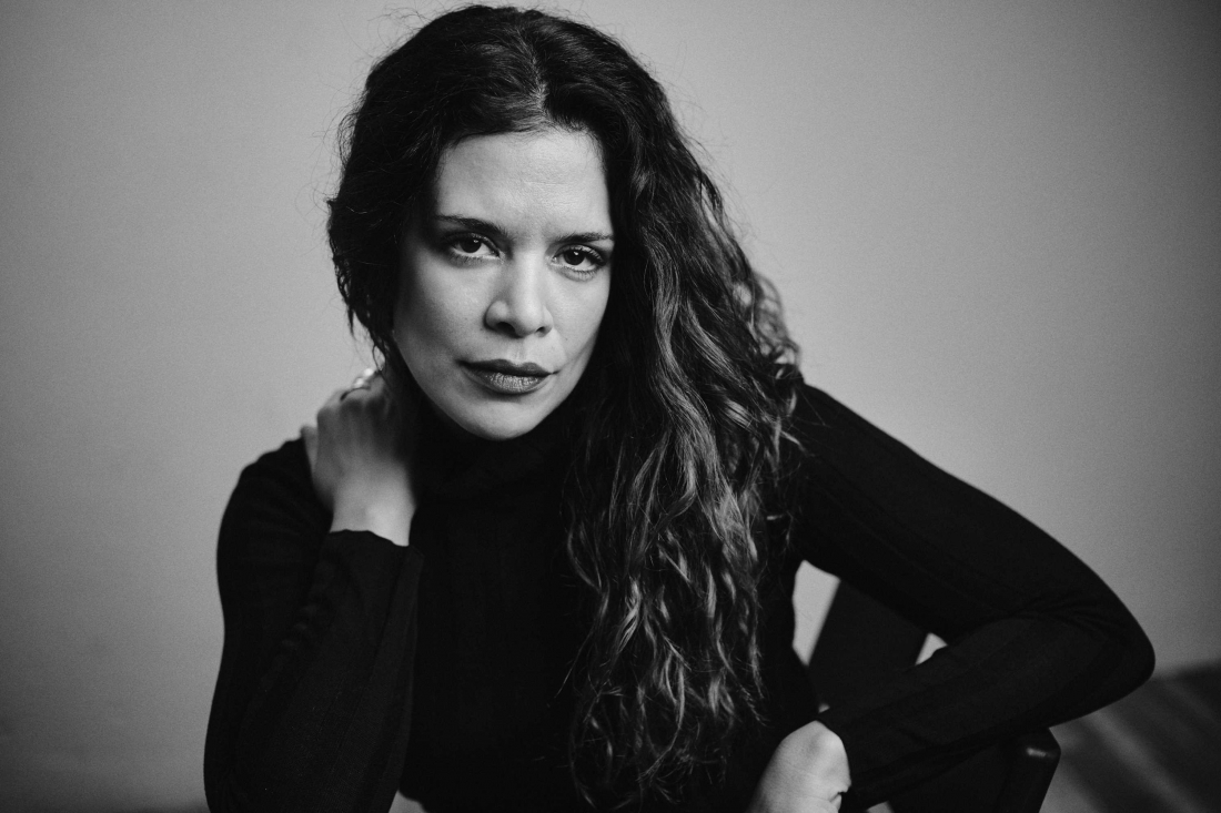 Black and white portrait of Teresa Coutinho.